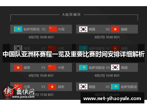 中国队亚洲杯赛程一览及重要比赛时间安排详细解析 中国队亚洲杯赛程一览及重要比赛时间安排详细解析